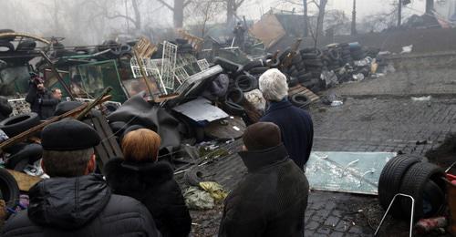 Barricades in the center of Kiev. March 2014. Photo: REUTERS/Kevin Lamarque Barricades in the center of Kiev. March 2014. Photo: REUTERS/Kevin Lamarque