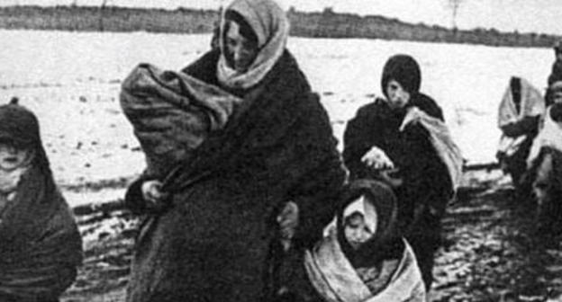 The deportation of Chechen and Ingush people. Screenshot of the video by the user vainakh38 https://www.youtube.com/watch?v=DKmb-WX0OI0 The deportation of Chechen and Ingush people. Screenshot of the video by the user vainakh38 https://www.youtube.com/watch?v=DKmb-WX0OI0