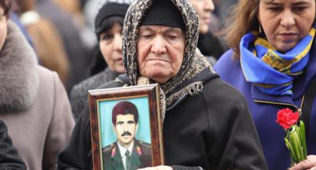 Rally in memory of the victims of the Khojaly tragedy in Baku, February 26, 2018. Photo by Aziz Karimov for the Caucasian Knot. Rally in memory of the victims of the Khojaly tragedy in Baku, February 26, 2018. Photo by Aziz Karimov for the Caucasian Knot.