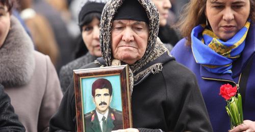 Rally in memory of the victims of the Khojaly tragedy in Baku, February 26, 2018. Photo by Aziz Karimov for the Caucasian Knot. Rally in memory of the victims of the Khojaly tragedy in Baku, February 26, 2018. Photo by Aziz Karimov for the Caucasian Knot.