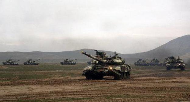 Military exercises involving tanks and aviation units in Azerbaijan. Photo: press service of Azerbaijani MoD. Military exercises involving tanks and aviation units in Azerbaijan. Photo: press service of Azerbaijani MoD.
