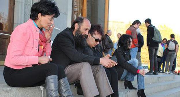 Protest action with the demand to release political prisoners, Yerevan, March 21, 2018. Photo by Armine Martirosyan. Protest action with the demand to release political prisoners, Yerevan, March 21, 2018. Photo by Armine Martirosyan.