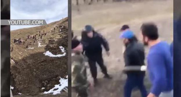 A mass brawl of the villagers of Chuni and Tsukhta. Screenshot of the video by the "Caucasian Knot" https://www.youtube.com/watch?v=fn6Vihx4psc A mass brawl of the villagers of Chuni and Tsukhta. Screenshot of the video by the "Caucasian Knot" https://www.youtube.com/watch?v=fn6Vihx4psc