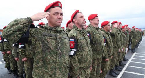 A military police battalion from Ingushetia. Photo http://www.ingushetia.ru/news/v_ingushetii_vstretili_vernuvshiysya_iz_sirii_batalon_voennoy_politsii/ A military police battalion from Ingushetia. Photo http://www.ingushetia.ru/news/v_ingushetii_vstretili_vernuvshiysya_iz_sirii_batalon_voennoy_politsii/