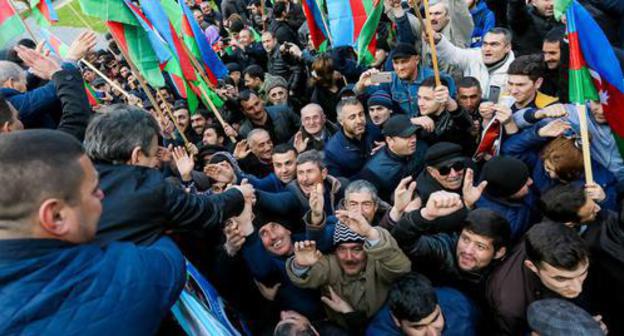 Participants of the rally in Baku on March 31. Photo by Aziz Karimov for the "Caucasian Knot" Participants of the rally in Baku on March 31. Photo by Aziz Karimov for the "Caucasian Knot"