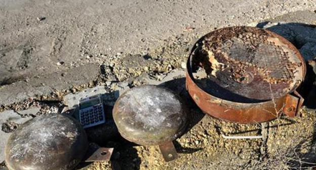 Mines. Photo: press service of Russia's Ministry of Defence Mines. Photo: press service of Russia's Ministry of Defence