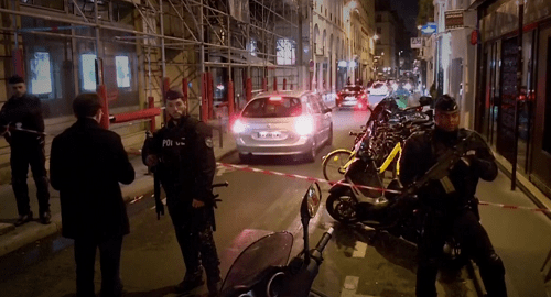Police at the site of the terror act in Paris on May 12, 2018. Photo: screenshot of the report by Reuters Police at the site of the terror act in Paris on May 12, 2018. Photo: screenshot of the report by Reuters