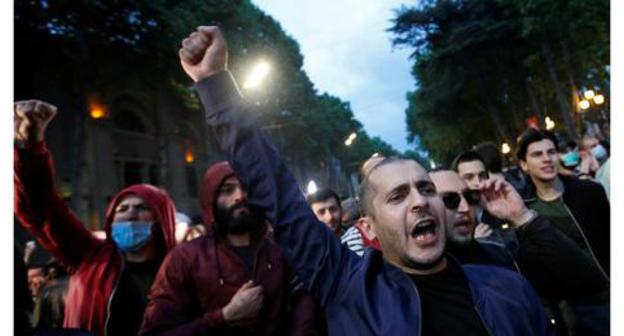 Participants of the protest action "For Our Rights". Tbilisi, May 13, 2018. Photo: REUTERS/David Mdzinarishvili Participants of the protest action "For Our Rights". Tbilisi, May 13, 2018. Photo: REUTERS/David Mdzinarishvili