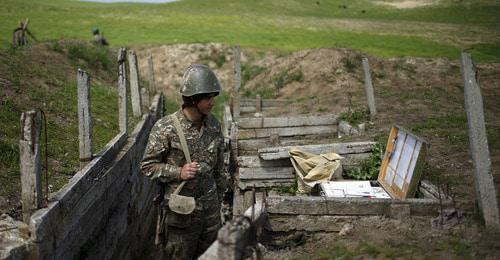 At the contact line in Nagorno-Karabakh. Photo: REUTERS/Staff At the contact line in Nagorno-Karabakh. Photo: REUTERS/Staff
