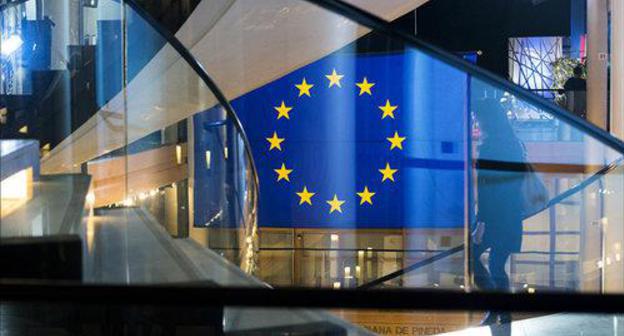The flag of the European Union (EU) in the European Parliament. Photo: Flickr/ European Parliament The flag of the European Union (EU) in the European Parliament. Photo: Flickr/ European Parliament