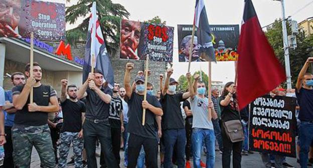 Activists of the "Georgian March" © Photo: Sputnik / STRINGER https://sputnik-georgia.ru/society/20180601/240722511/Policija-zaderzhala-chlenov-Gruzinskogo-marsha-v-centre-Tbilisi.html Activists of the "Georgian March" © Photo: Sputnik / STRINGER https://sputnik-georgia.ru/society/20180601/240722511/Policija-zaderzhala-chlenov-Gruzinskogo-marsha-v-centre-Tbilisi.html
