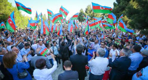 Rally of Azerbaijani opposition in Baku, June 28, 2018. Photo by Aziz Karimov for the Caucasian Knot. Rally of Azerbaijani opposition in Baku, June 28, 2018. Photo by Aziz Karimov for the Caucasian Knot.