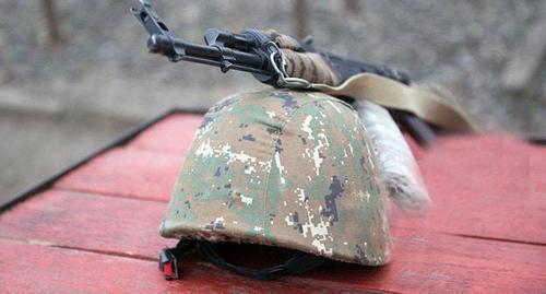 Armenia soldier helmet. Photo: © Sputnik/ Asatur Yesayants, https://ru.armeniasputnik.am/karabah/20180222/10649544/v-nagornom-karabahe-pogib-soldat.html Armenia soldier helmet. Photo: © Sputnik/ Asatur Yesayants, https://ru.armeniasputnik.am/karabah/20180222/10649544/v-nagornom-karabahe-pogib-soldat.html