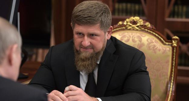 Ramzan Kadyrov at the meeting with Vladimir Putin. Photo by the press service of Kremlin http://kremlin.ru/catalog/regions/CE/events/54342/photos Ramzan Kadyrov at the meeting with Vladimir Putin. Photo by the press service of Kremlin http://kremlin.ru/catalog/regions/CE/events/54342/photos