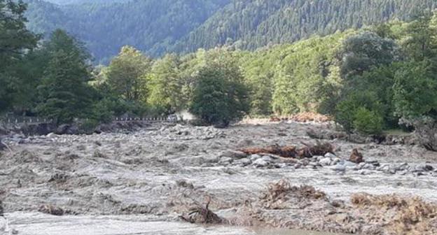Aftermath of the flooding in the village of Chuberi in Georgia. Photo: Facebook of Mestia Municipality, https://www.facebook.com/MestiaMunicipality/ Aftermath of the flooding in the village of Chuberi in Georgia. Photo: Facebook of Mestia Municipality, https://www.facebook.com/MestiaMunicipality/