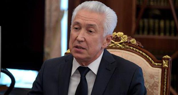 Vladimir Vasiliev during his meeting with President Vladimir Putin on July 10, 2018. Photo courtesy of the Kremlin press service http://kremlin.ru/events/president/news/57975 Vladimir Vasiliev during his meeting with President Vladimir Putin on July 10, 2018. Photo courtesy of the Kremlin press service http://kremlin.ru/events/president/news/57975