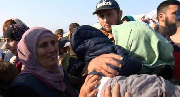 Women and children returned from Syria to Dagestan. Grozny, October 21, 2017. Photo: screenshot of the video by the user Russia 24 https://www.youtube.com/watch?v=Au-M3DuD-9I Women and children returned from Syria to Dagestan. Grozny, October 21, 2017. Photo: screenshot of the video by the user Russia 24 https://www.youtube.com/watch?v=Au-M3DuD-9I