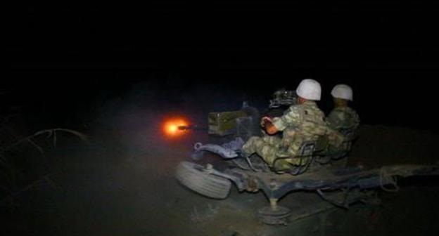 Night shelling of the Azerbaijani armed forces. July 2018. Photo by the press service of the Azerbaijani Ministry of Defence https://mod.gov.az Night shelling of the Azerbaijani armed forces. July 2018. Photo by the press service of the Azerbaijani Ministry of Defence https://mod.gov.az