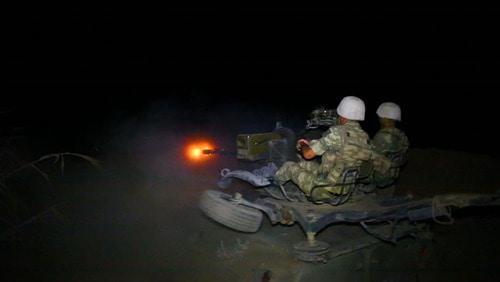 Night shelling of the Azerbaijani armed forces. July 2018. Photo by the press service of the Azerbaijani Ministry of Defence https://mod.gov.az Night shelling of the Azerbaijani armed forces. July 2018. Photo by the press service of the Azerbaijani Ministry of Defence https://mod.gov.az