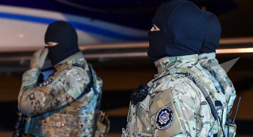 Members of the State Security Service of Azerbaijan. Photo: © Sputnik / Murad Orujo https://ru.sputnik.az/incidents/20170224/409093273/sluzhba-gosbezopasnosti-azerbajdzhan-pojmala-shpionov.html Members of the State Security Service of Azerbaijan. Photo: © Sputnik / Murad Orujo https://ru.sputnik.az/incidents/20170224/409093273/sluzhba-gosbezopasnosti-azerbajdzhan-pojmala-shpionov.html