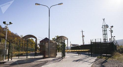 A checkpoint on the Georgian border. Photo: Sputnik / Natalya Ayriyan https://sputnik-ossetia.ru/South_Ossetia/20180807/6893735.html A checkpoint on the Georgian border. Photo: Sputnik / Natalya Ayriyan https://sputnik-ossetia.ru/South_Ossetia/20180807/6893735.html