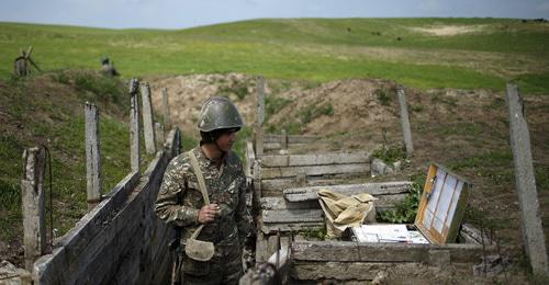 On the troops contact line in Nagorno-Karabakh. Photo: REUTERS/Staff On the troops contact line in Nagorno-Karabakh. Photo: REUTERS/Staff