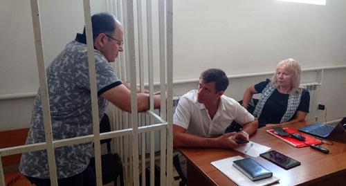 Oyub Titiev in the court room. Photo courtesy of the Human Rights Centre "Memorial" Oyub Titiev in the court room. Photo courtesy of the Human Rights Centre "Memorial"