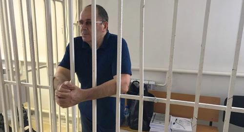 Oyub Titiev in the court room. Photo by Patimat Makhmudova for the "Caucasian Knot" Oyub Titiev in the court room. Photo by Patimat Makhmudova for the "Caucasian Knot"