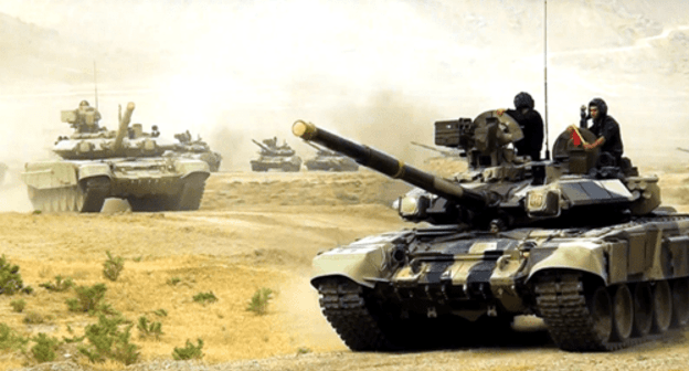 Azerbaijani tanks. Photo by the Azerbaijani Ministry of Defence https://mod.gov.az/ru/news/tankovye-podrazdeleniya-pristupili-k-intensivnym-zanyatiyam-video-23771.html Azerbaijani tanks. Photo by the Azerbaijani Ministry of Defence https://mod.gov.az/ru/news/tankovye-podrazdeleniya-pristupili-k-intensivnym-zanyatiyam-video-23771.html