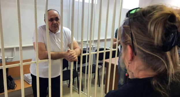 Oyub Titiev in the court. Photo by Patimat Makhmudova for the "Caucasian Knot" Oyub Titiev in the court. Photo by Patimat Makhmudova for the "Caucasian Knot"