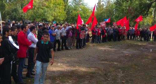 Rally against the pension reform in Makhachkala, September 23, 2018. Photo by provided to the Caucasian Knot by Ruslan Lugovoi Rally against the pension reform in Makhachkala, September 23, 2018. Photo by provided to the Caucasian Knot by Ruslan Lugovoi