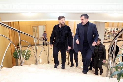 Ramzan Kadyrov and Yunus-Bek Evkurov. Photo http://www.ingushetia.ru/news/v_magase_sostoyalas_vstrecha_yunus_beka_evkurova_i_ramzana_kadyrova/ Ramzan Kadyrov and Yunus-Bek Evkurov. Photo http://www.ingushetia.ru/news/v_magase_sostoyalas_vstrecha_yunus_beka_evkurova_i_ramzana_kadyrova/