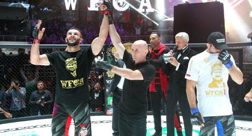 The fight tournament in mixed martial arts (MMA) held in Grozny on October 4. Photo http://www.grozny-inform.ru/main.mhtml?Part=12&PubID=100915 The fight tournament in mixed martial arts (MMA) held in Grozny on October 4. Photo http://www.grozny-inform.ru/main.mhtml?Part=12&PubID=100915