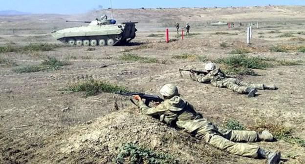 Exercises of the Azerbaijani army. October 2018. Photo by the press service of the Azerbaijani Ministry of Defence Exercises of the Azerbaijani army. October 2018. Photo by the press service of the Azerbaijani Ministry of Defence