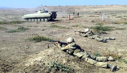 Exercises of the Azerbaijani army. October 2018. Photo by the press service of the Azerbaijani Ministry of Defence Exercises of the Azerbaijani army. October 2018. Photo by the press service of the Azerbaijani Ministry of Defence