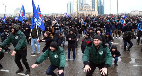 The international exercises "18.03.18: We choose a strong country!". March 5, 2018, Grozny. Photo by Musa Sadulaev/IA 'Grozny-Inform' http://www.grozny-inform.ru/news/health/93795/ The international exercises "18.03.18: We choose a strong country!". March 5, 2018, Grozny. Photo by Musa Sadulaev/IA 'Grozny-Inform' http://www.grozny-inform.ru/news/health/93795/