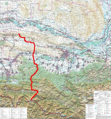 Map of a new border between Chechnya and Ingushetia. Photo by the press service of the government of the Republic of Ingushetia Map of a new border between Chechnya and Ingushetia. Photo by the press service of the government of the Republic of Ingushetia