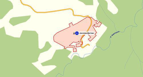 The Dattykh village on the "Yandex Maps" service The Dattykh village on the "Yandex Maps" service