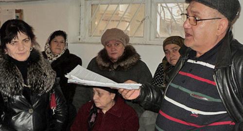Chernobyl liquidators in KBR decided to postpone protest actions until the end of the investigatory processes. February 2013. Photo by Luiza Orazaeva for the "Caucasian Knot" Chernobyl liquidators in KBR decided to postpone protest actions until the end of the investigatory processes. February 2013. Photo by Luiza Orazaeva for the "Caucasian Knot"