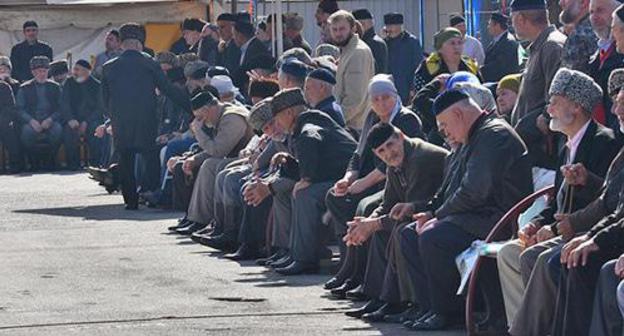 Participants of the rally in Magas. October 2018. Photo courtesy of Yakub Gogiev for the "Caucasian Knot" Participants of the rally in Magas. October 2018. Photo courtesy of Yakub Gogiev for the "Caucasian Knot"