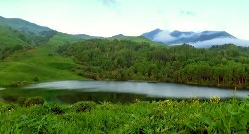 Lake in the Galanchozh District of Chechnya. Screenshot from video posted by Dima Yefremov: https://www.youtube.com/watch?time_continue=1539&v=v_fnDpZGiIo Lake in the Galanchozh District of Chechnya. Screenshot from video posted by Dima Yefremov: https://www.youtube.com/watch?time_continue=1539&v=v_fnDpZGiIo