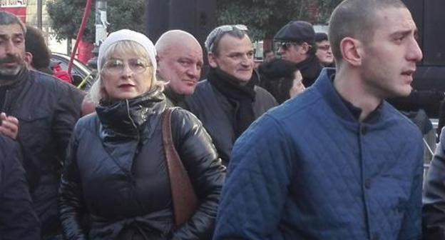 Participants of a protest action held in Marjanishvili Square in Tbilisi on November 25, 2018. Photo by Inna Kukudjanova for the "Caucasian Knot" Participants of a protest action held in Marjanishvili Square in Tbilisi on November 25, 2018. Photo by Inna Kukudjanova for the "Caucasian Knot"