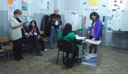 A polling station No. 12 in Tbilisi. November 28, 2018. Photo by Grigory Shvedov for the "Caucasian Knot" A polling station No. 12 in Tbilisi. November 28, 2018. Photo by Grigory Shvedov for the "Caucasian Knot"