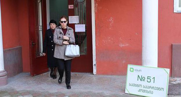 A polling station No. 51 in the Vake District. November 28, 2018. Photo by Inna Kukudjanova for the "Caucasian Knot" A polling station No. 51 in the Vake District. November 28, 2018. Photo by Inna Kukudjanova for the "Caucasian Knot"