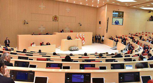 Georgian Parliament. Photo: https://www.facebook.com/parliamentgeo/photos/pcb.2132096680163672/2132095516830455/?type=3&theater Georgian Parliament. Photo: https://www.facebook.com/parliamentgeo/photos/pcb.2132096680163672/2132095516830455/?type=3&theater