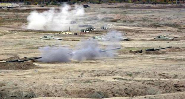 Military drills of the Azerbaijani Army. Photo: website of Ministry of Defence of Azerbaijan,. https://mod.gov.az/ru/news/v-ramkah-kshvi-vojska-nahchyvanskogo-garnizona-uspeshno-proveli-etap-s-boevoj-strelboj-video-24912.html Military drills of the Azerbaijani Army. Photo: website of Ministry of Defence of Azerbaijan,. https://mod.gov.az/ru/news/v-ramkah-kshvi-vojska-nahchyvanskogo-garnizona-uspeshno-proveli-etap-s-boevoj-strelboj-video-24912.html