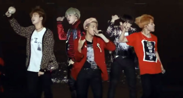 The BTS Korean pop band performing at the Seoul Olympic Stadium. Photo: screenshot of the video by the user babalu funny video https://www.youtube.com/watch?time_continue=6700&v=6vmgVvjJRj0 The BTS Korean pop band performing at the Seoul Olympic Stadium. Photo: screenshot of the video by the user babalu funny video https://www.youtube.com/watch?time_continue=6700&v=6vmgVvjJRj0