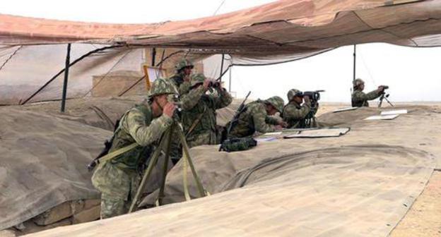 Military drills of the Azerbaijani Army, November 2018. Photo from website of the Ministry of Defence of Azerbaijan, https://mod.gov.az/ru/news/v-ramkah-kshvi-vojska-nahchyvanskogo-garnizona-uspeshno-proveli-etap-s-boevoj-strelboj-video-24912.html Military drills of the Azerbaijani Army, November 2018. Photo from website of the Ministry of Defence of Azerbaijan, https://mod.gov.az/ru/news/v-ramkah-kshvi-vojska-nahchyvanskogo-garnizona-uspeshno-proveli-etap-s-boevoj-strelboj-video-24912.html