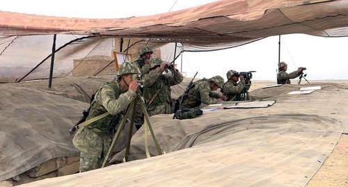 Military drills of the Azerbaijani Army, November 2018. Photo from website of the Ministry of Defence of Azerbaijan, https://mod.gov.az/ru/news/v-ramkah-kshvi-vojska-nahchyvanskogo-garnizona-uspeshno-proveli-etap-s-boevoj-strelboj-video-24912.html Military drills of the Azerbaijani Army, November 2018. Photo from website of the Ministry of Defence of Azerbaijan, https://mod.gov.az/ru/news/v-ramkah-kshvi-vojska-nahchyvanskogo-garnizona-uspeshno-proveli-etap-s-boevoj-strelboj-video-24912.html