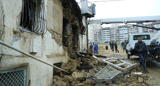 At the site of the explosion in a house in Baku. January 9, 2018. Photo: the Azerbaijani Ministry for Emergencies https://haqqin.az/news/142905 At the site of the explosion in a house in Baku. January 9, 2018. Photo: the Azerbaijani Ministry for Emergencies https://haqqin.az/news/142905